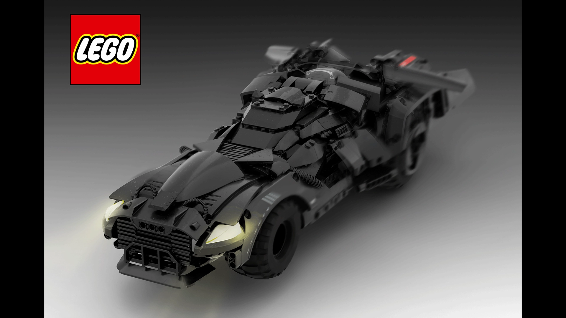 Batmobile hot rod vehicle concept render by Glenn Campos