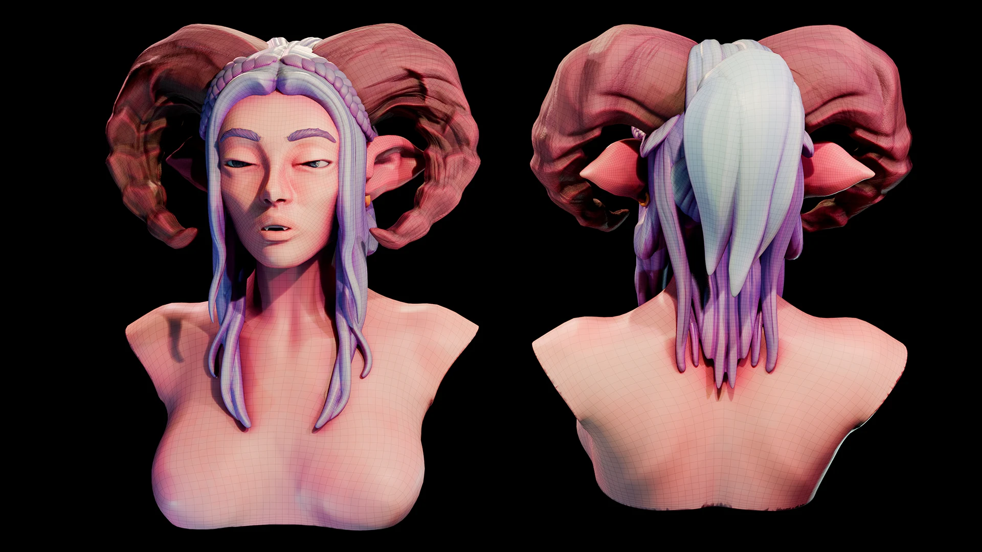 Game ready bust sculpture 3D asset by Glenn Campos