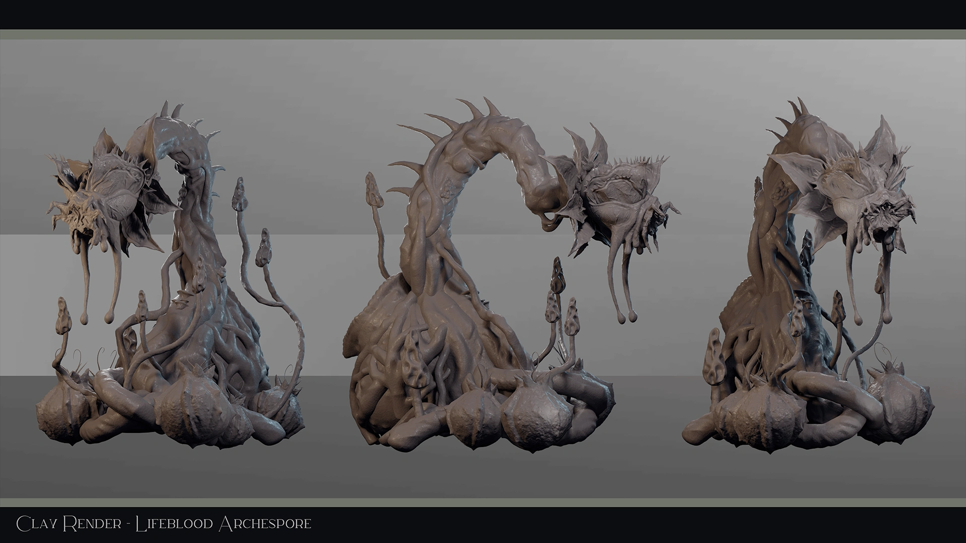 The Witcher Archespore clay render