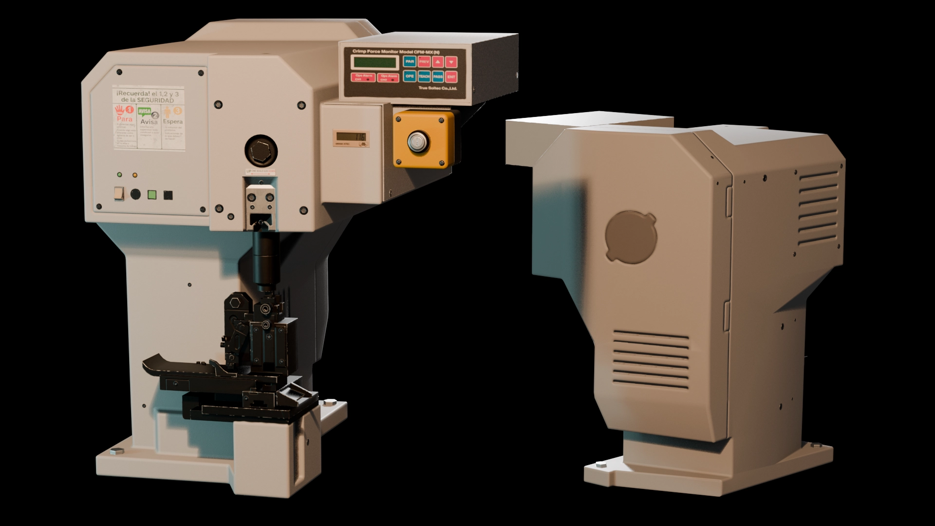 Mechanical press 3D render by Glenn Campos